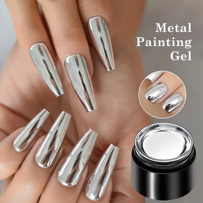 Nail Art Chrome - 8ml Metallic Painting Gel Nail Polish