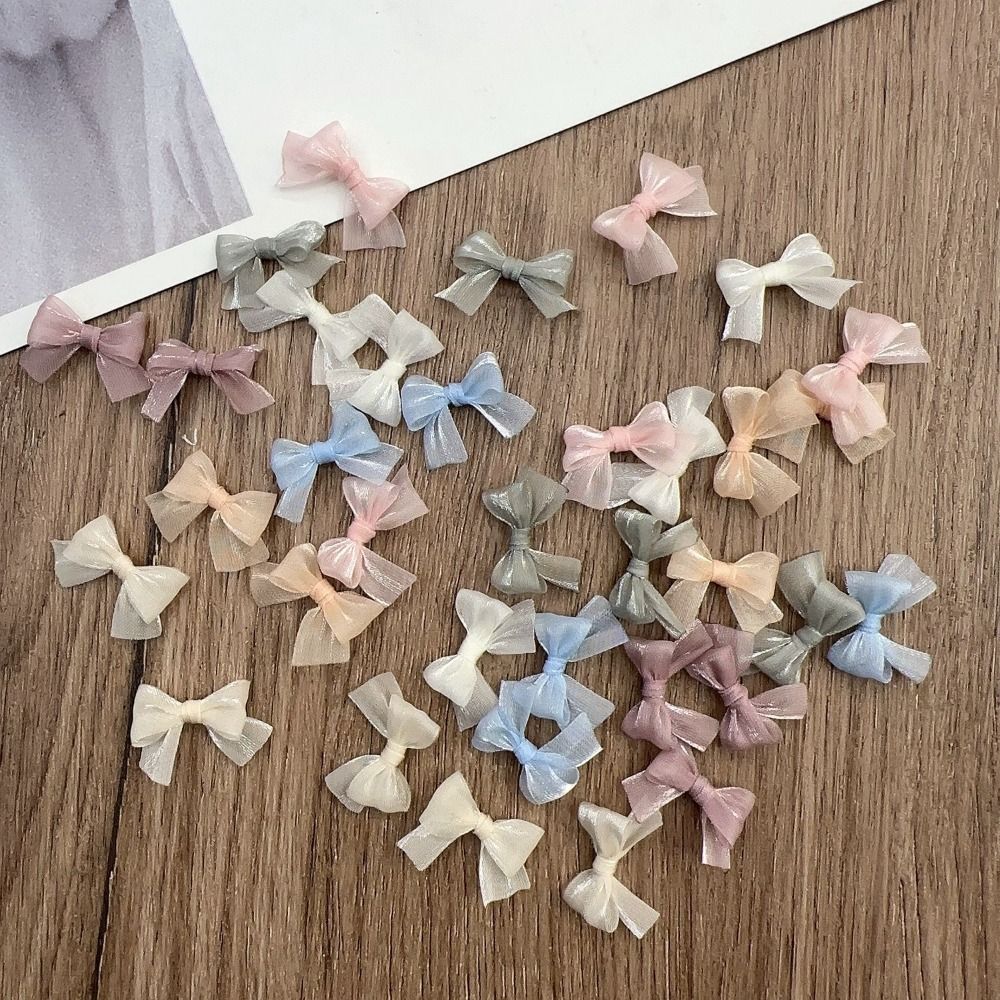 10pcs Colorful Bow Pearlescent - Nail Art French Nails review and price