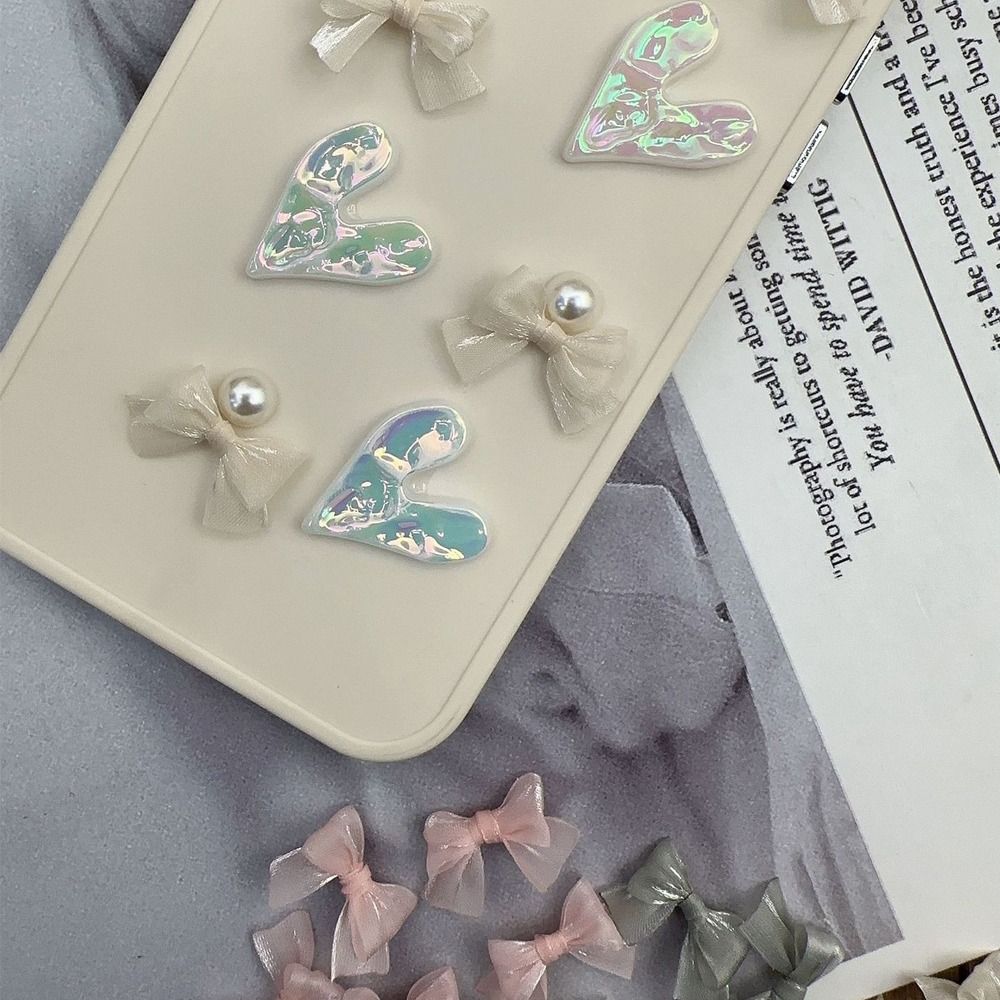 10pcs Colorful Bow Pearlescent - Nail Art French Nails review and price
