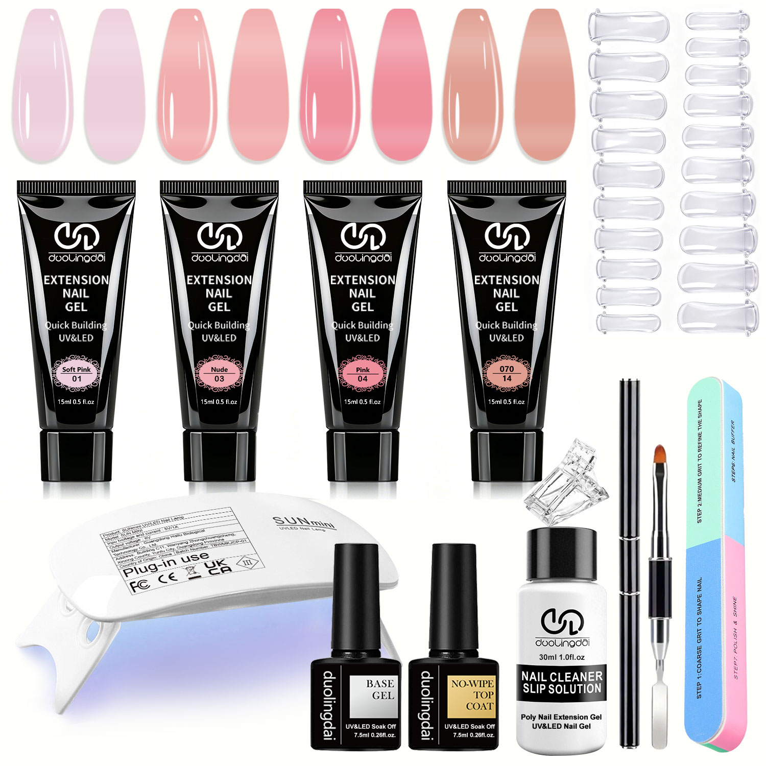 Duolingdai 4 Color Poly Nail E - Polygel Nail Kit review and price