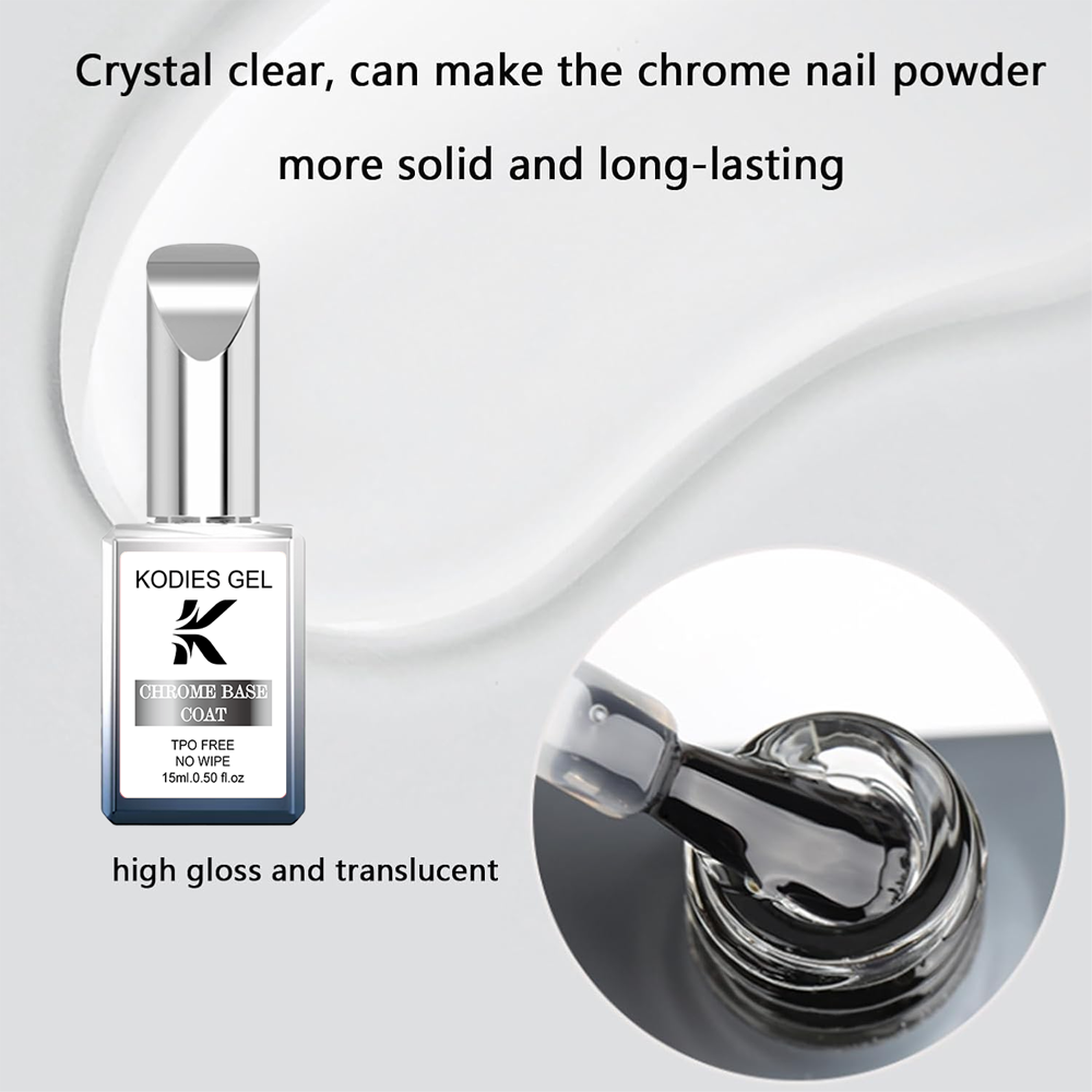 KODIES GEL Clear Chrome Base C - Nail Art Chrome review and price