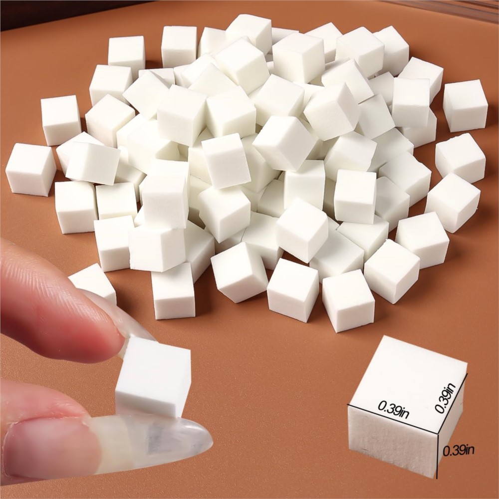 50/100Pcs White Mini Nail Spon - Nail Art Chrome review and price