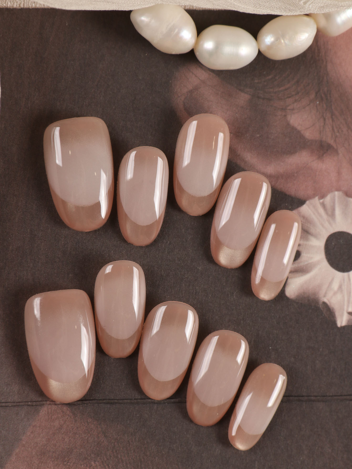 10Pcs Press on Nails Short Gol - Nail Art French Nails review and price