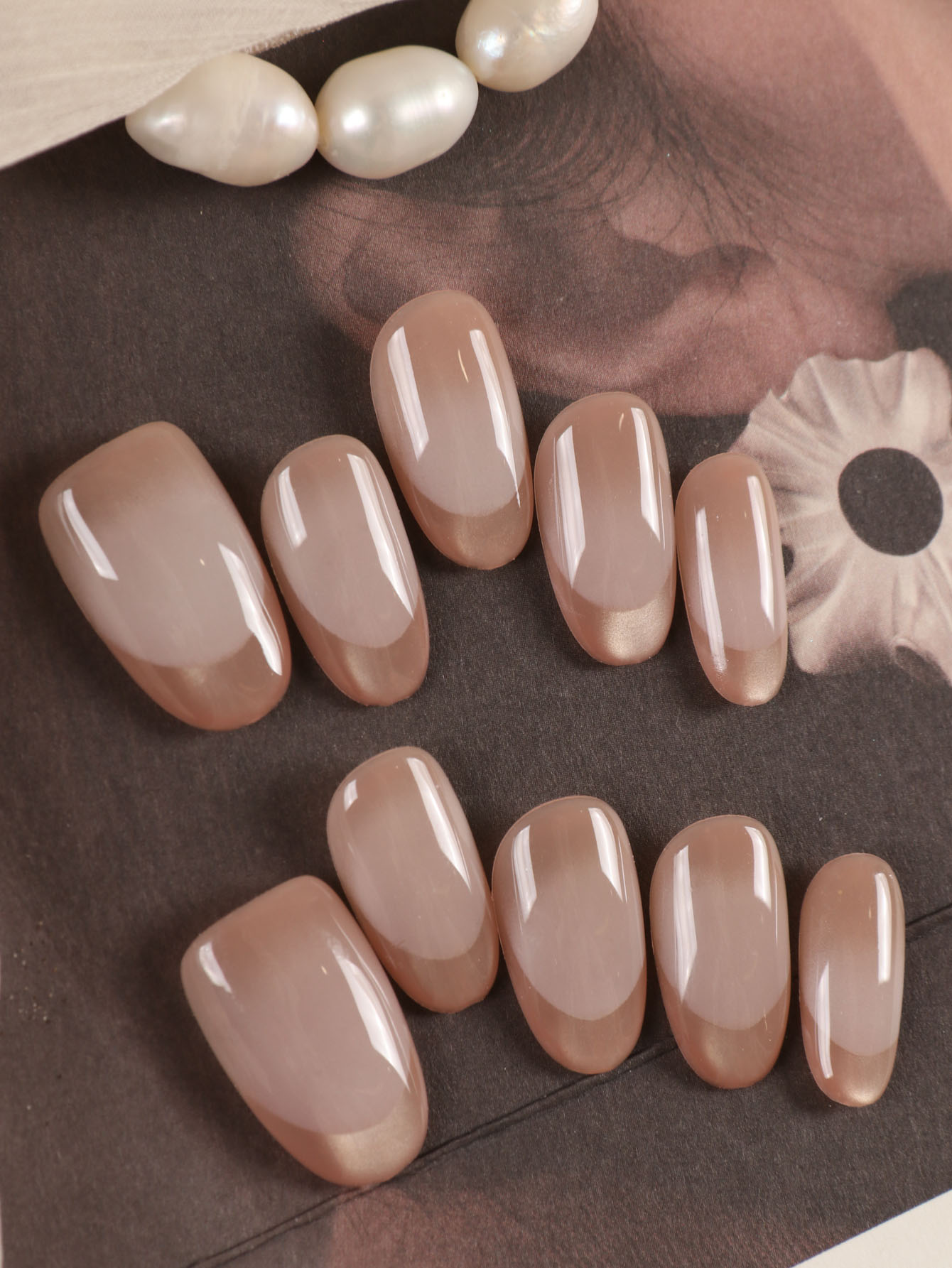 10Pcs Press on Nails Short Gol - Nail Art French Nails review and price