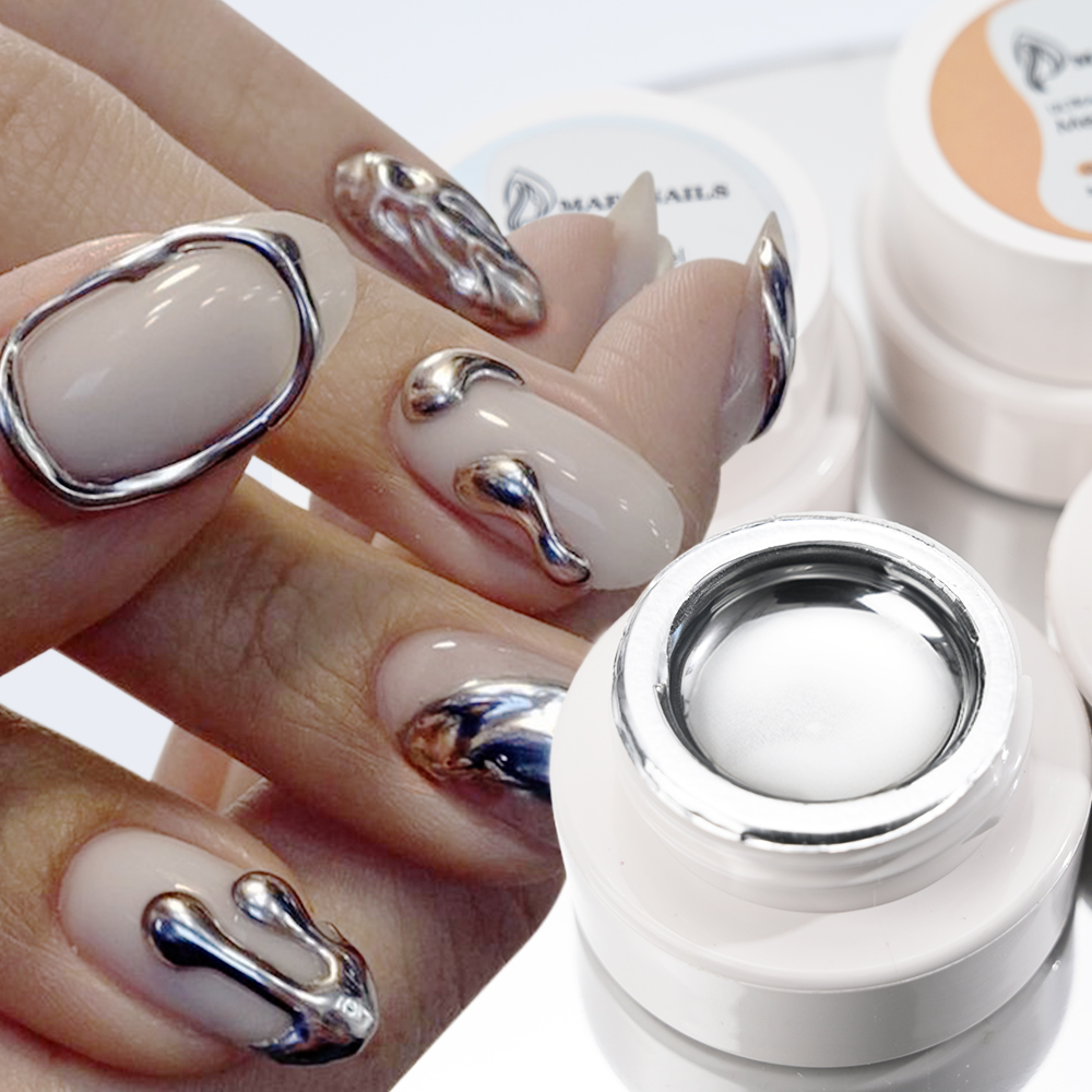 5ml Silver Gold Metallic Gel N - Nail Art Chrome review and price