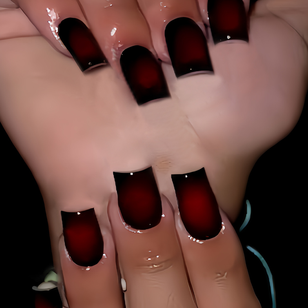 Short Square fake nails for wo - Nail Art French Nails review and price