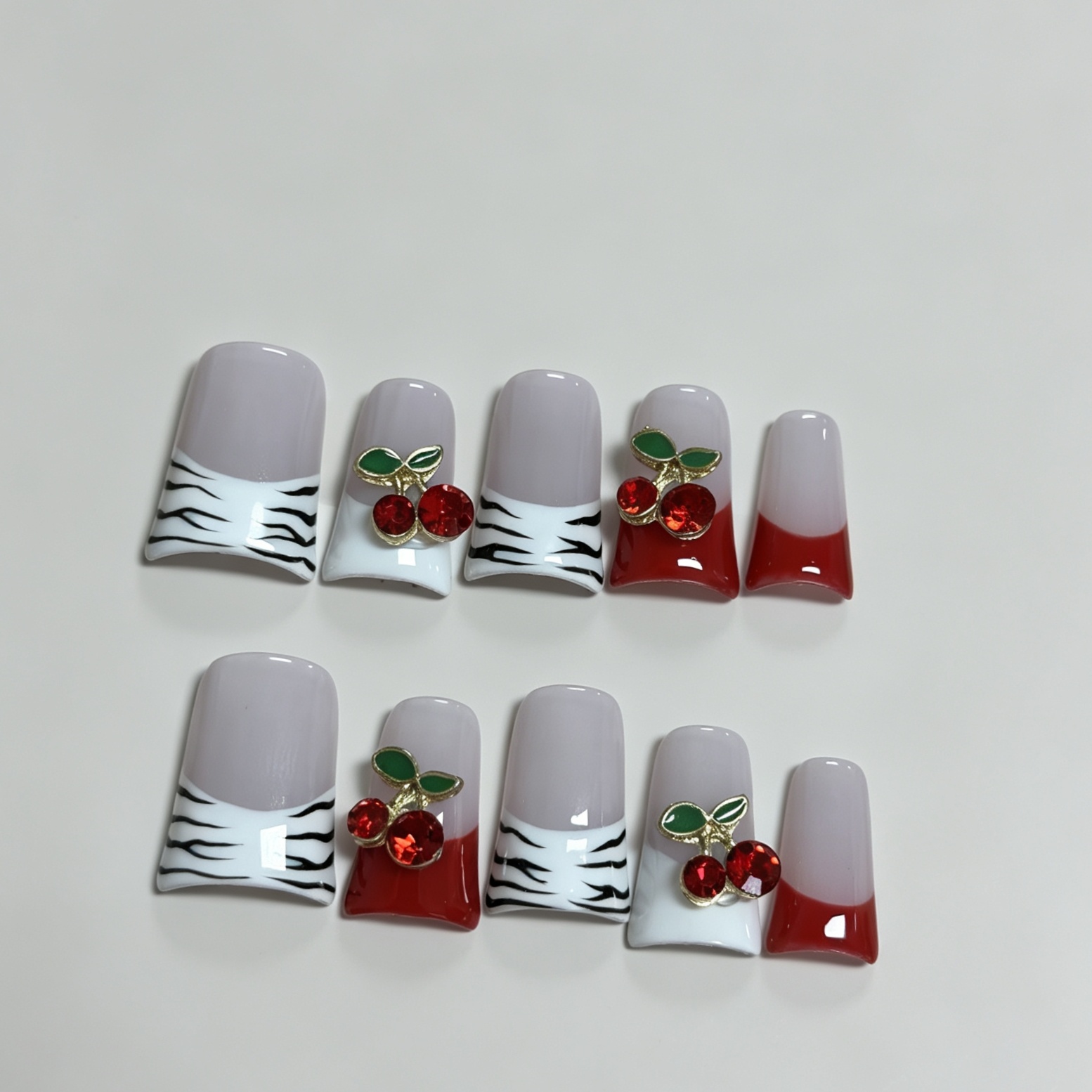 Medium Square 10Pcs French Pre - Nail Art French Nails review and price