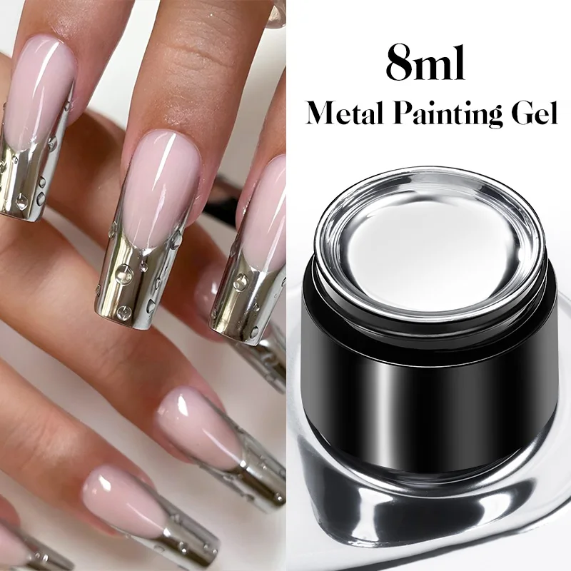 8ml Metallic Painting Gel Nail - Nail Art Chrome review and price