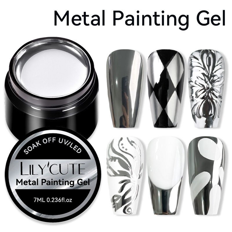 LILYCUTE 7ML Metallic Painting - Nail Art Chrome review and price